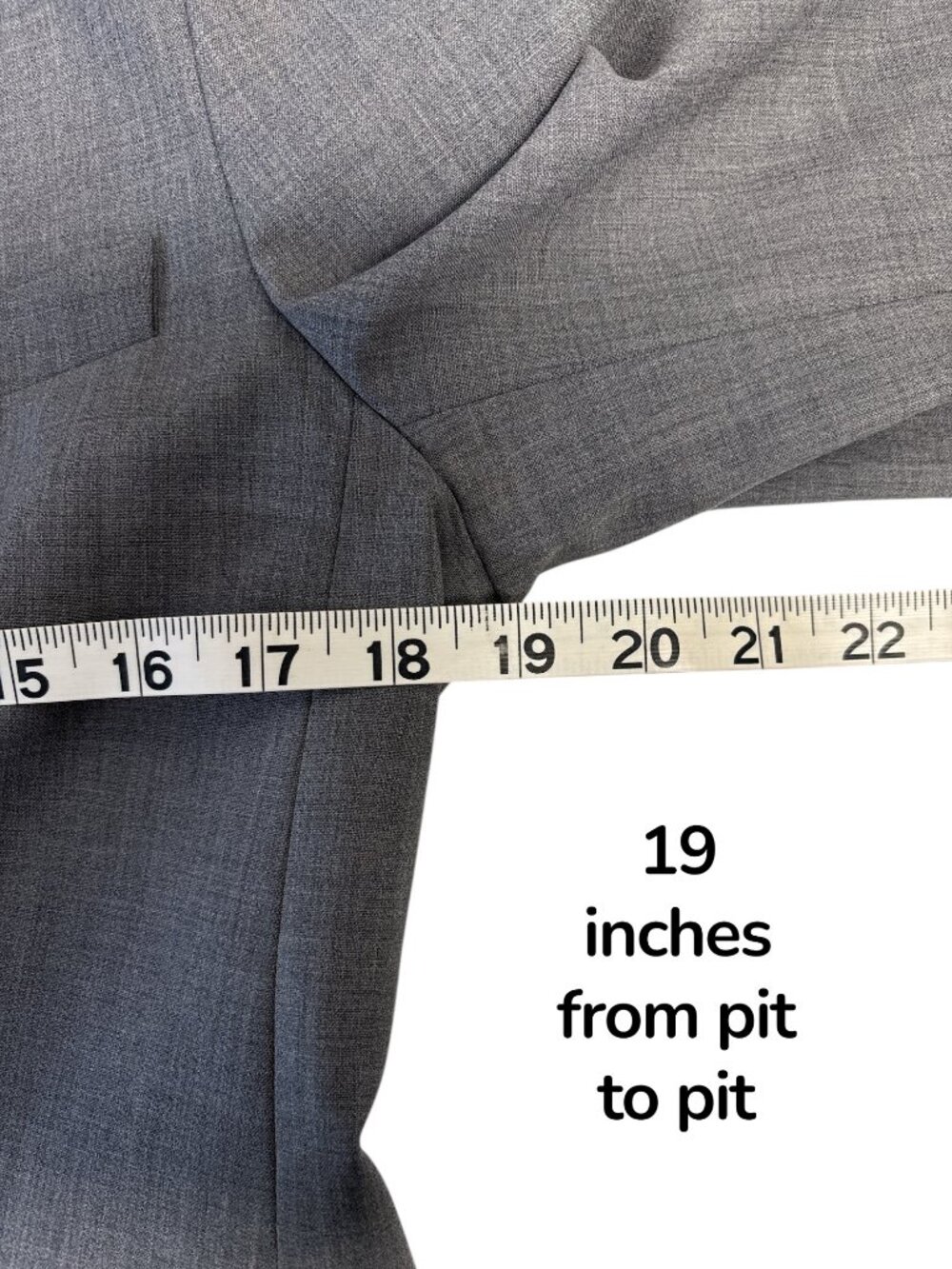 Theory Women’s Gray Wool Stretch Blazer Size 10 — Tailored One-Button Jacket — P - Picture 10 of 11